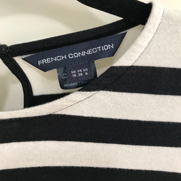 French Connection Jag Striped Stretch Mini Dress-6 - Picture 8 of 8